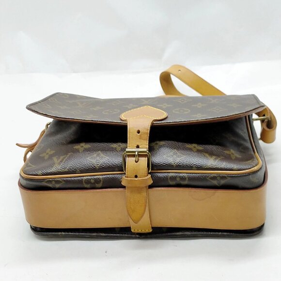 Authentic Louis Vuitton Cartouchiere GM Brown Monogram Shoulder Bag mn423-021926